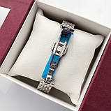 Квадратний жіночий наручний годинник Cartier (картьєр) сріблястого кольору з римськими цифрами - код 2538b, фото 5