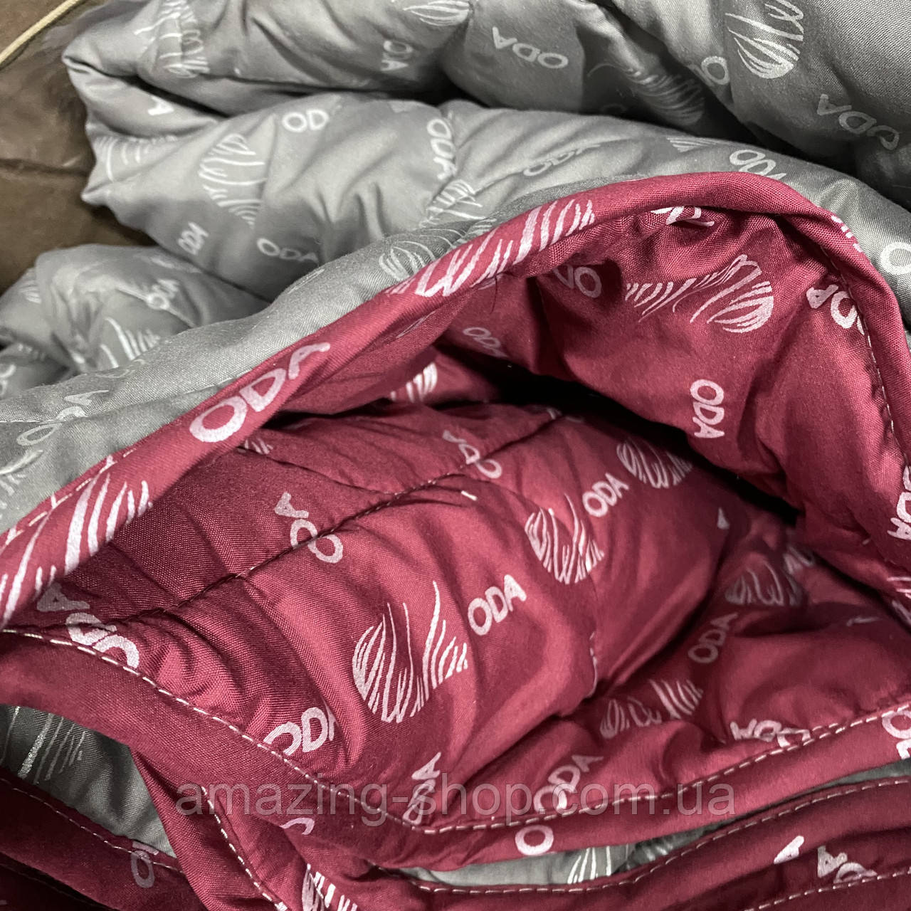 Євро ковдра ODA літня 200х215 см., ОДА  Ковдра літня стьобана, наповнювач бавовна - Хлопкопон, фото 1