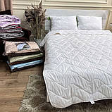 Легка ковдра полуторна 155*215 см Ковдра літня, бавовна наповнювач. Стьобана ковдра ODA, фото 3