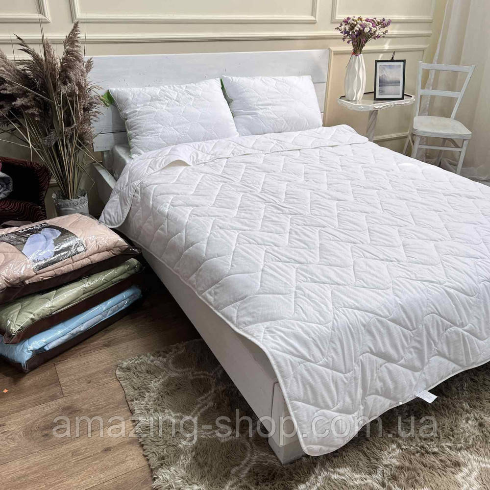 Євро ковдра ODA літня 200х215 см., ОДА Ковдра літня стьобана, наповнювач бавовна - Хлопкопон, фото 1