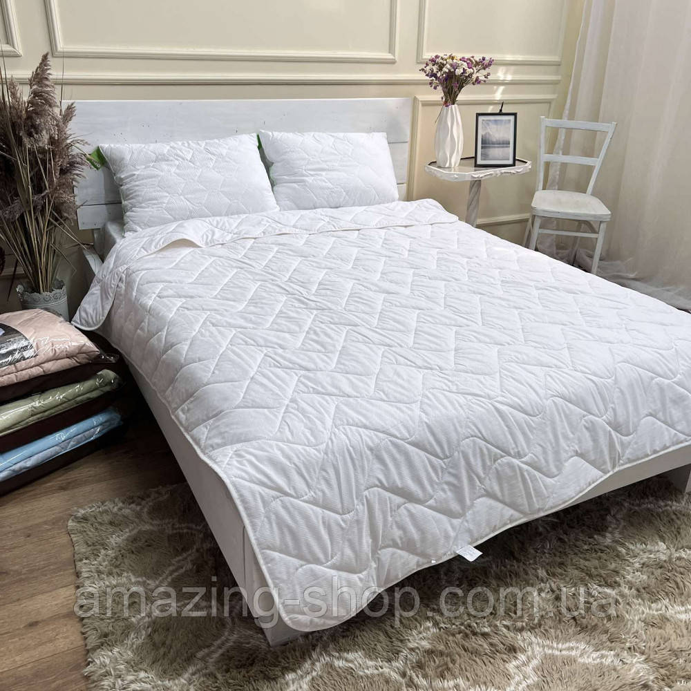 Легка ковдра полуторна 155*215 см Ковдра літня, бавовна наповнювач. Стьобана ковдра ODA, фото 1