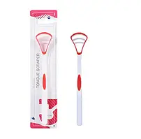 Щітка скребок для язика Professional Y-Kеlin Red. Очищувач язика . Догляд за язиком. Скребок для язика JU652W