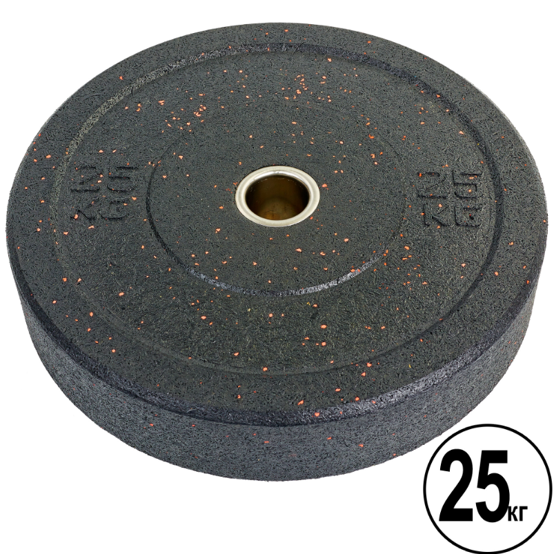 Прогумовані бамперні диски Record TA-5126-25 Bumper Plates RAGGY 51 мм, 25 кг, чорні