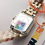 Жіночий квадратний наручний годинник Skmei (скмей) золоті з чорним циферблатом - код 2543b, фото 6