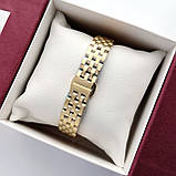 Жіночий квадратний наручний годинник Skmei (скмей) золоті з чорним циферблатом - код 2543b, фото 4