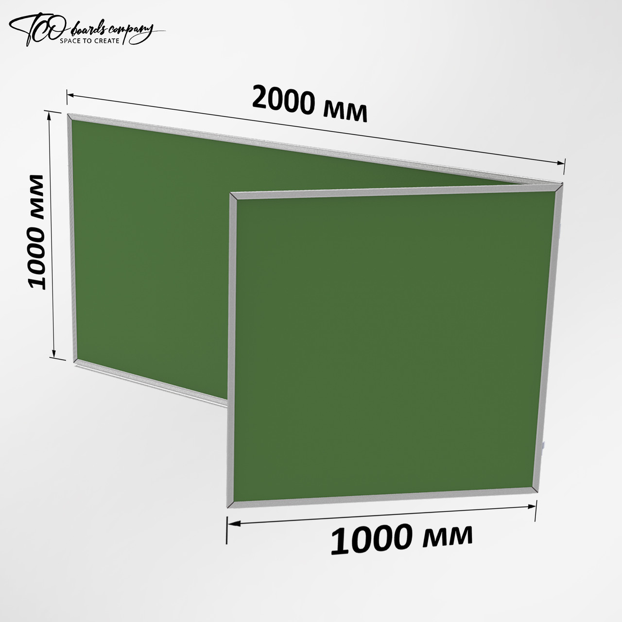Крейда зелена дошка 3-поверхнева 3000х1000 мм, фото 1