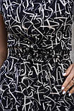 Чорний літній жіночий комбінезон-шорти з абстрактним принтом, фото 5