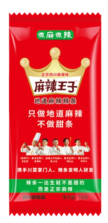 Гострі китайські снеки Латяо Ma La Wang Zi Latiao Spicy Food 18г