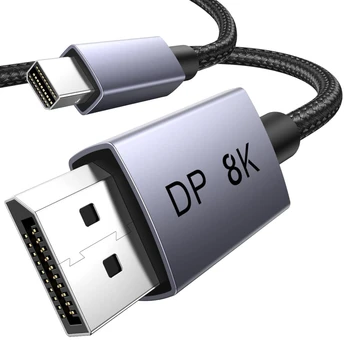 Кабель відео Ugreen Mini DisplayPort 1.4 8K@60 Гц, 4K@240 Гц, 2K@240 Гц HDR 32.4 Гбіт/с 1.5 м Grey (DP122), фото 1