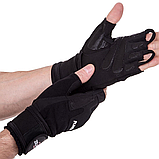 Рукавички для фітнесу та силових тренувань Zelart SB-161057 Чорний (S-2ХL), фото 4
