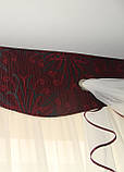 Жорсткий ламбрекен Firanka 2м Люкс бордо з чорним (4_1ж), фото 3