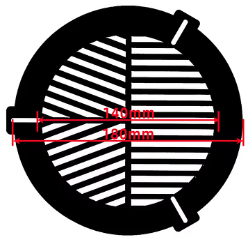 Маска Бахтинова на зовнішній діаметр труби від 140 до 180 мм для точного фокусування телескопа