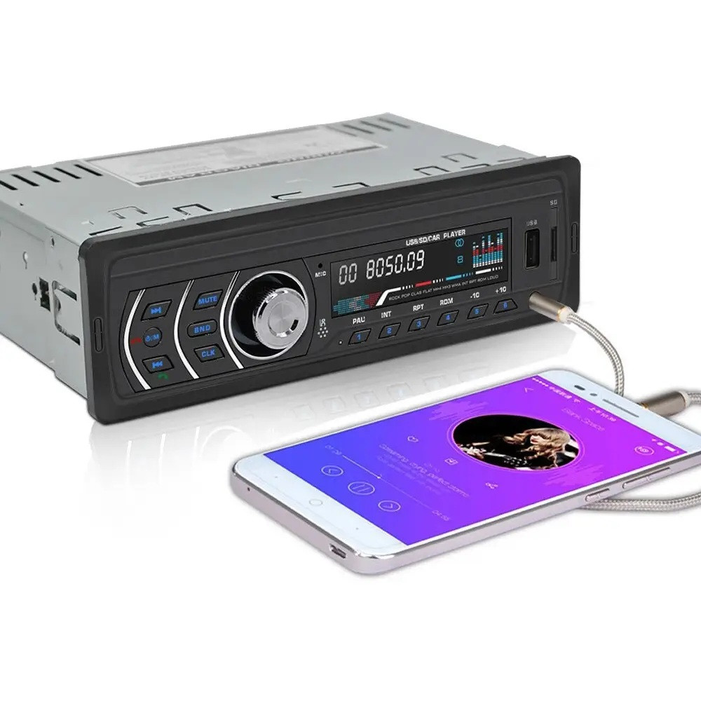 Автомагнітола 1581 Usb+RGB підсвітка+Sd+Fm+Aux+ пульт (4x50W), фото 1