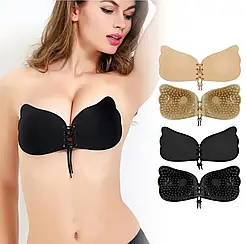 Бюстгальтер силіконовий Fly bra флай бра з ефектом Рush Up без бретелей One Size xl-861 Jw