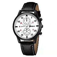 Наручний годинник Geneva QUARTZ шкіряний ремінець + браслет, класичний кварцовий годинник чоловічий/жіночий унісекс