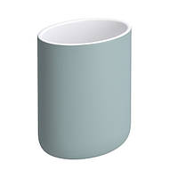 Керамічна підставка для зубних щіток IKEA EKOLN бірюзовий стакан - аксесуари для ванної кам'яна кераміка