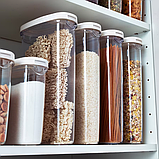 Ємність для сипучих продуктів 2.3 л IKEA 365+ банка з кришкою, контейнер для круп прозорий 900.667.08, фото 3