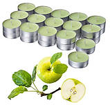 Ароматичні свічки таблетки IKEA LÖVSKOGSLUND Яблуко 30 шт х 3,5 години горіння чайні декоративні аромасвічки, фото 2