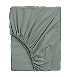 Простирадло на гумці 140х200 см зелене IKEA DVALA постільна білизна двоспальна 100% бавовна ІКЕА ДВАЛА, фото 3