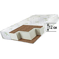 Матрац для дитячого ліжечка 120*60 Aloe Verа 12 см кокос поролон кокос ортопедичний для новонароджених немовлят