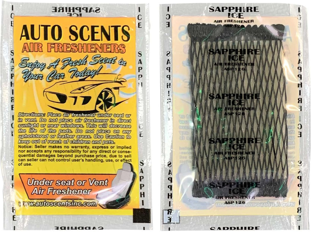 Ароматизатор автомобільний у подушечці AUTO SCENTS " Sapphire Ice" (Сапфіровий лід), фото 1