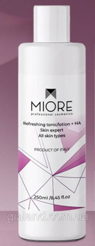 Тонік-лосьйон з гіалуроновою кислотою для всіх типів шкіри Miore