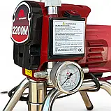 Поршневий безповітряний фарбувальний апарат Profinstrument 2200M (2.4 л/хв 1300 Вт), фото 6