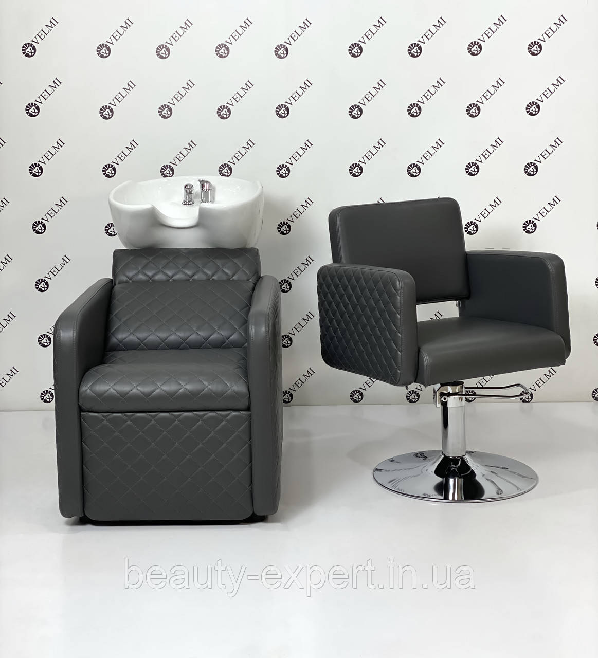 Комплект перукарських меблів Polo Premium 2в1 (крісло перукаря та крісло-мийка перукарська), фото 1