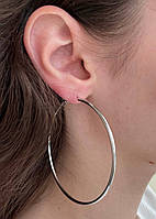 Сережки кільця великі посрібнення/сережки кільцями великі