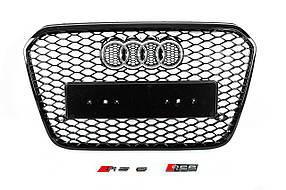 Передня решітка RS-style (2011-2014 чорна) для Ауди A6 C7 рр