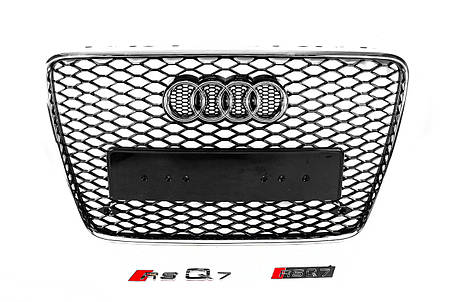Передня решітка RSQ-Style (чорна з хромом) для Ауди Q7 2005-2015 рр, фото 1