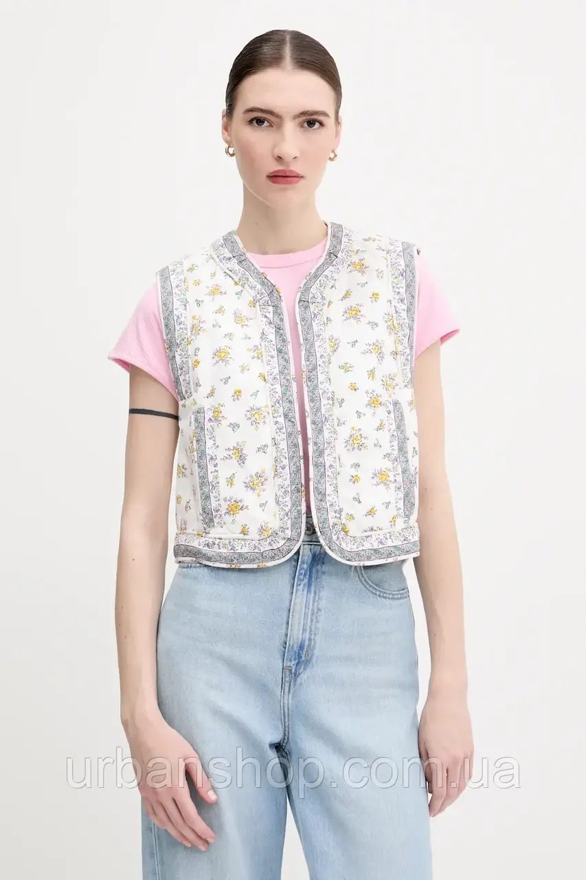 Urbanshop com ua Двостороння безрукавка Pepe Jeans колір бежевий перехідна PL402604 РОЗМІРИ ЗАПИТУЙТЕ