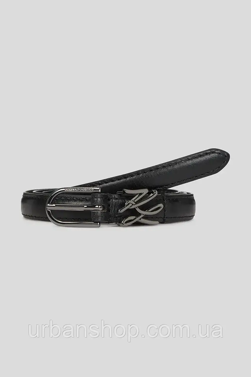 Urbanshop com ua Шкіряний ремінь Karl Lagerfeld колір чорний A3W33037 РОЗМІРИ ЗАПИТУЙТЕ