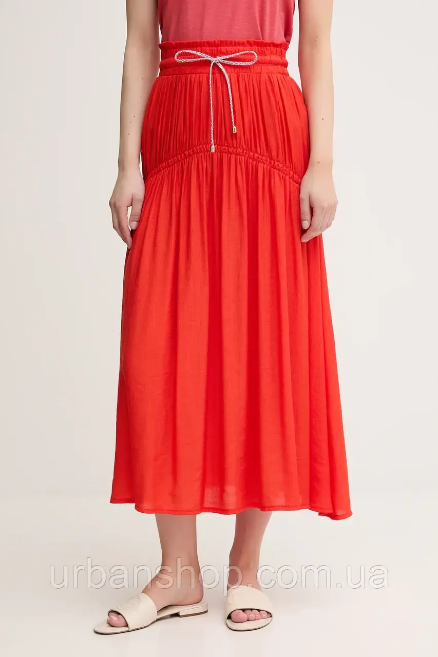 Urbanshop com ua Спідниця La Petite Française JOSETTE колір помаранчевий midi розкльошена JOSETTE РОЗМІРИ