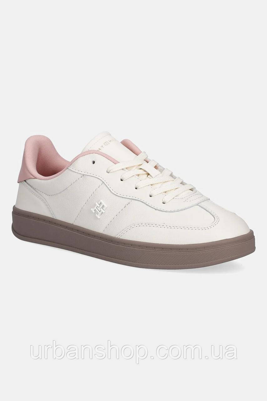 Urbanshop com ua Шкіряні кросівки Tommy Hilfiger TH PREMIUM HERITAGE SNEAKER колір бежевий FW0FW08755 РОЗМІРИ