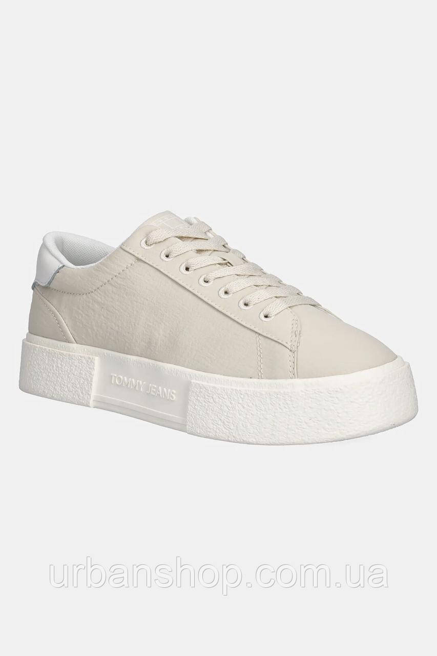Urbanshop com ua Кросівки Tommy Jeans TJW FLATFORM SNEAKER колір бежевий EN0EN02819 РОЗМІРИ ЗАПИТУЙТЕ