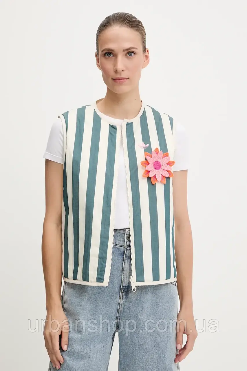 Urbanshop com ua Безрукавка adidas Originals колір бежевий перехідна KC0674 РОЗМІРИ ЗАПИТУЙТЕ