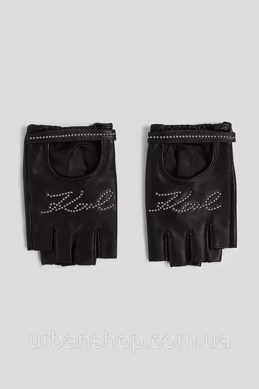 Urbanshop com ua Рукавички Karl Lagerfeld колір чорний A3W33032 РОЗМІРИ ЗАПИТУЙТЕ
