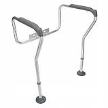 Поручень для унітаза 4FIZJO ручка безпеки, регульована White/Grey (P-5905973403443), фото 4