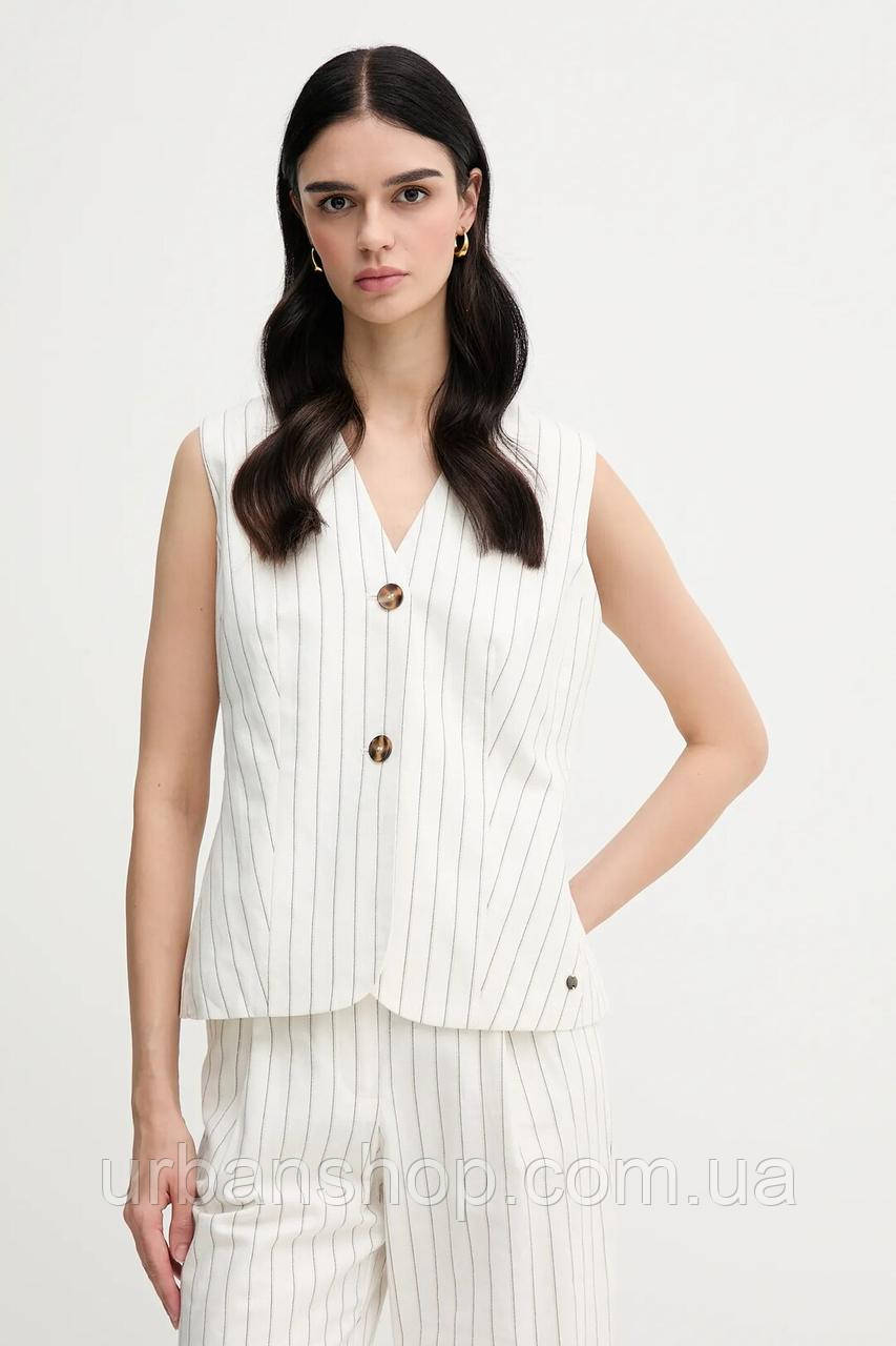 Urbanshop com ua Піджак з домішкою льону Pedro del Hierro колір бежевий однобортний 7319821 РОЗМІРИ ЗАПИТУЙТЕ