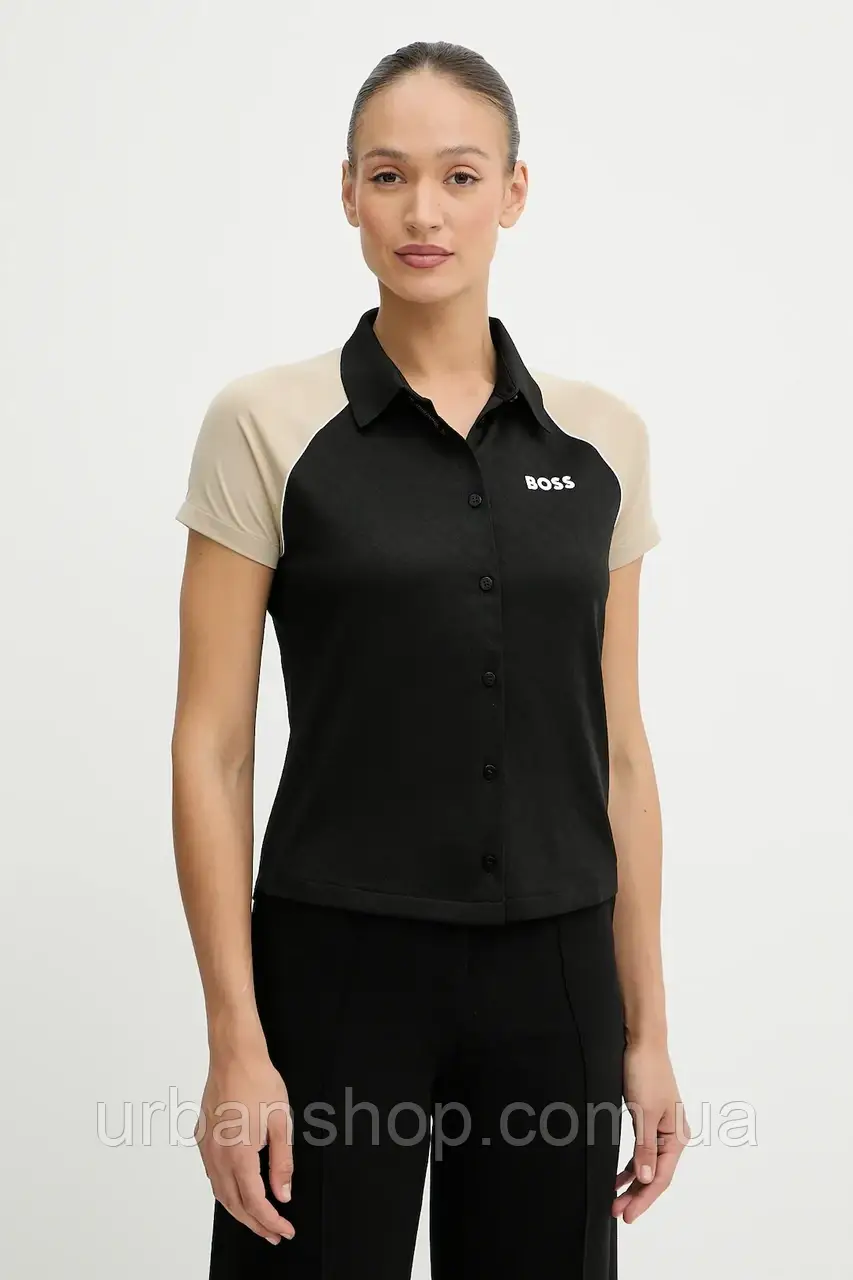 Urbanshop com ua Сорочка BOSS колір чорний regular класичний комір 50544191 РОЗМІРИ ЗАПИТУЙТЕ