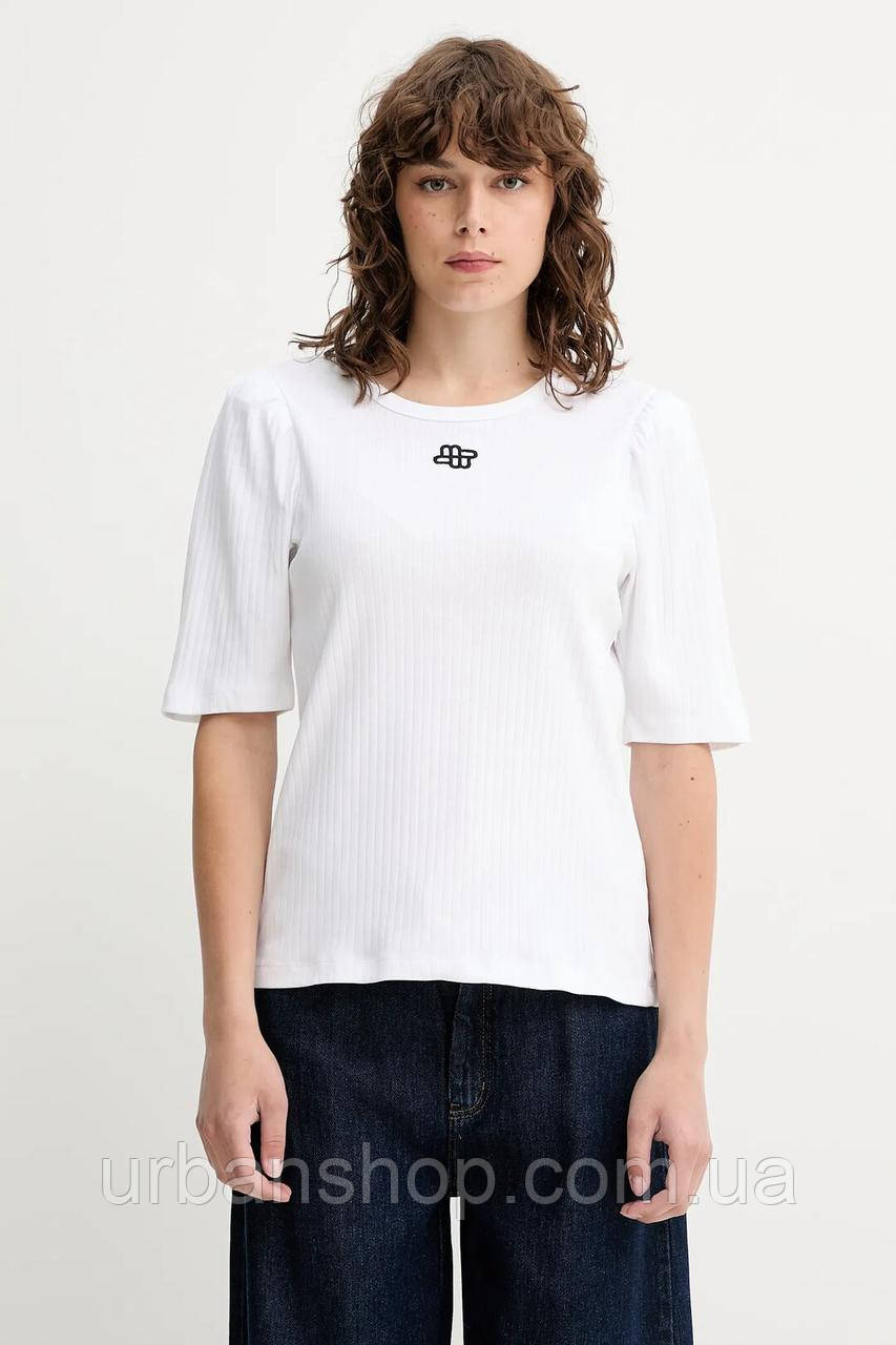 Urbanshop com ua Бавовняна футболка MUNTHE PARSA колір білий 252110025264 РОЗМІРИ ЗАПИТУЙТЕ