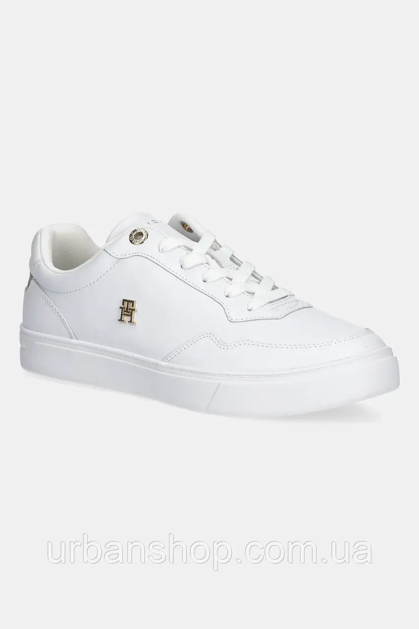Urbanshop com ua Шкіряні кросівки Tommy Hilfiger ESSENTIAL ELEVATED COURT SNEAKER колір білий FW0FW08758