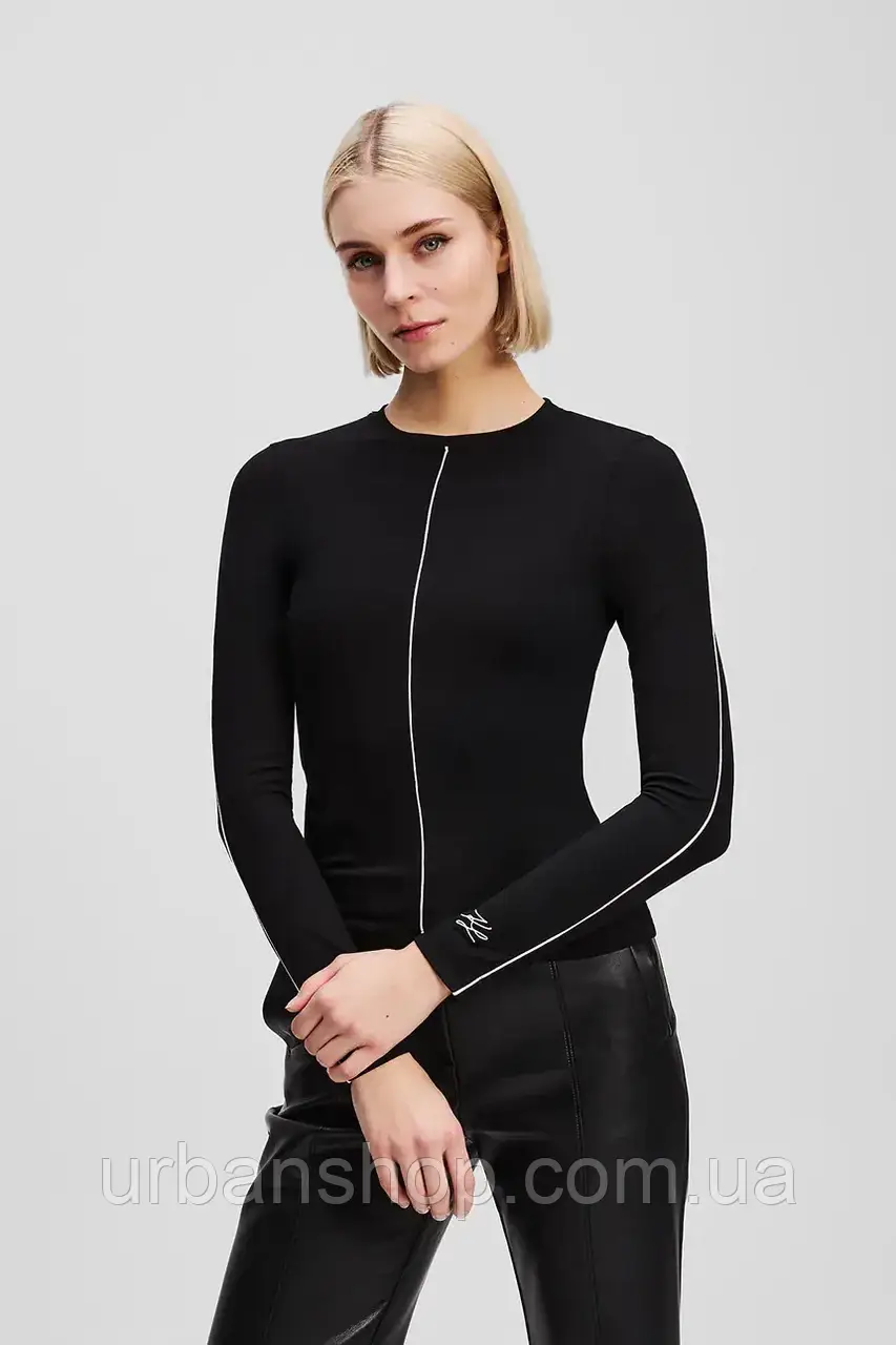 Urbanshop com ua Лонгслів Karl Lagerfeld колір чорний A3W17007 РОЗМІРИ ЗАПИТУЙТЕ