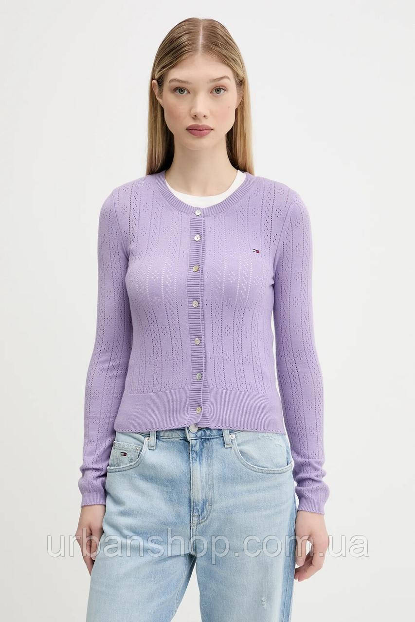 Urbanshop com ua Джемпер Tommy Jeans колір фіолетовий легке DW0DW20966 РОЗМІРИ ЗАПИТУЙТЕ