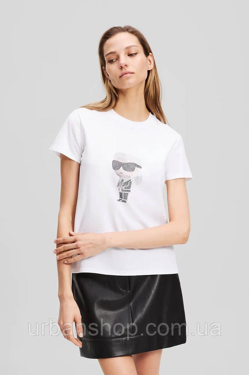 Urbanshop com ua Бавовняна футболка Karl Lagerfeld колір білий A3W17076 РОЗМІРИ ЗАПИТУЙТЕ