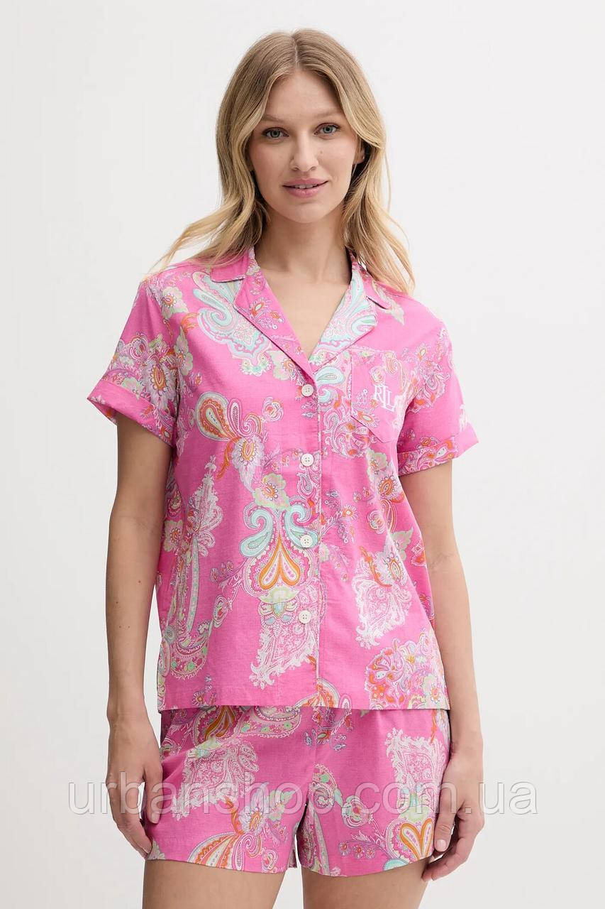Urbanshop com ua Піжама Lauren Ralph Lauren колір рожевий ILN12424 РОЗМІРИ ЗАПИТУЙТЕ
