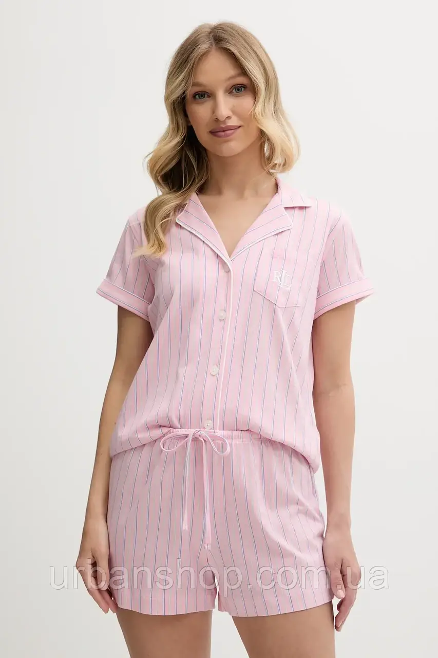 Urbanshop com ua Піжама Lauren Ralph Lauren колір рожевий ILN12421 РОЗМІРИ ЗАПИТУЙТЕ