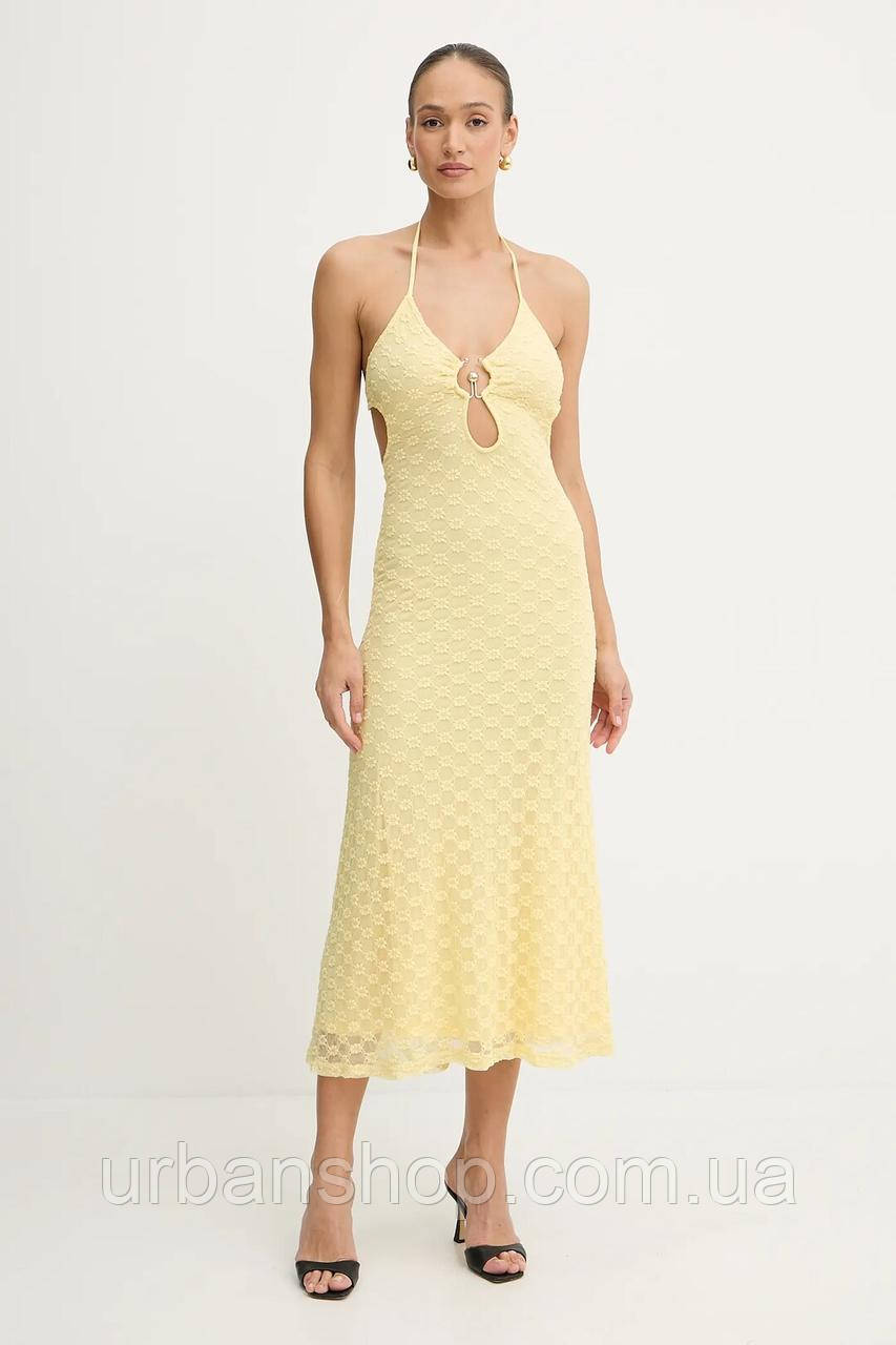 Urbanshop com ua Сукня Bardot колір жовтий maxi пряма 59904DB1 РОЗМІРИ ЗАПИТУЙТЕ