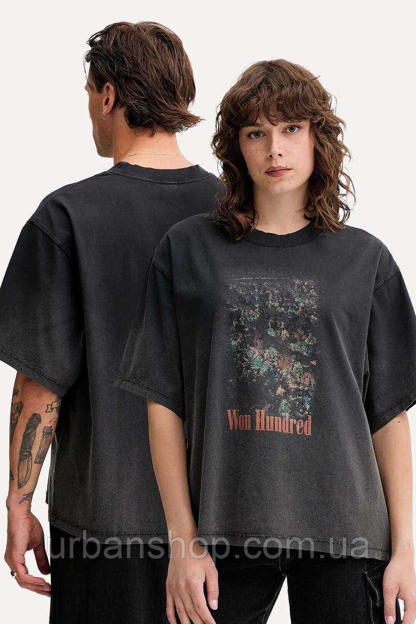 Urbanshop com ua Бавовняна футболка Won Hundred колір сірий з принтом 3767-12071 РОЗМІРИ ЗАПИТУЙТЕ